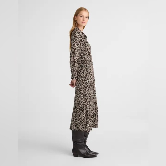 Madewell Ruched Midi Shirt Dress Size 12 Ditsy Print Viscose NWT - Picture 13 of 13